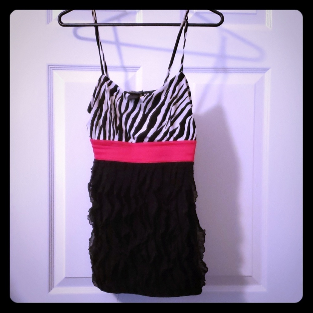 Rue 21 Zebra Print Tank Top